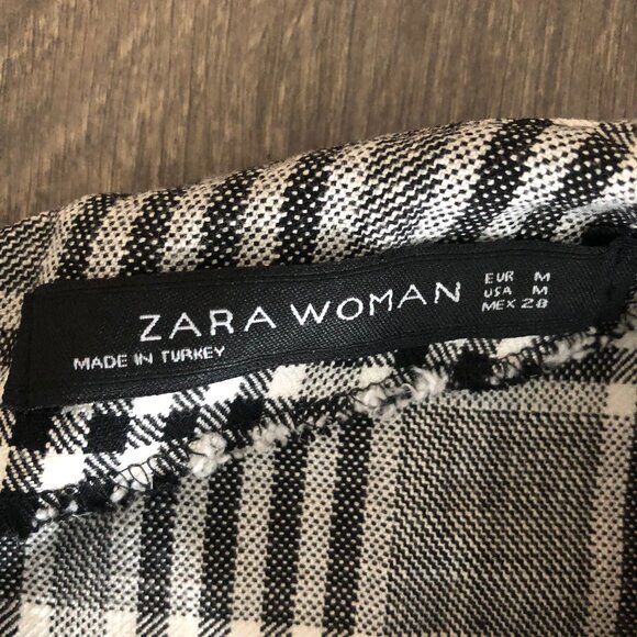 Zara Woman classic black and white plaid dress - Picture 3 of 3